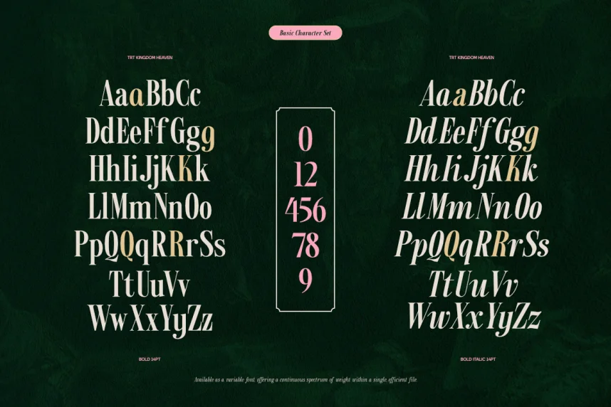 TRT Kingdom Heaven Font preview 6