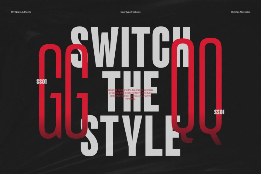 TRTNoire Authentic Font preview 4