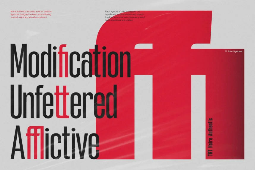 TRTNoire Authentic Font preview 5
