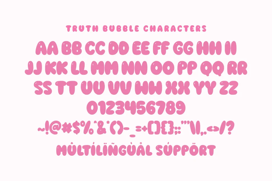 Truth Bubble Font preview 2