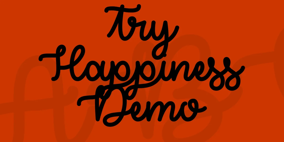 Try Happiness Demo Font