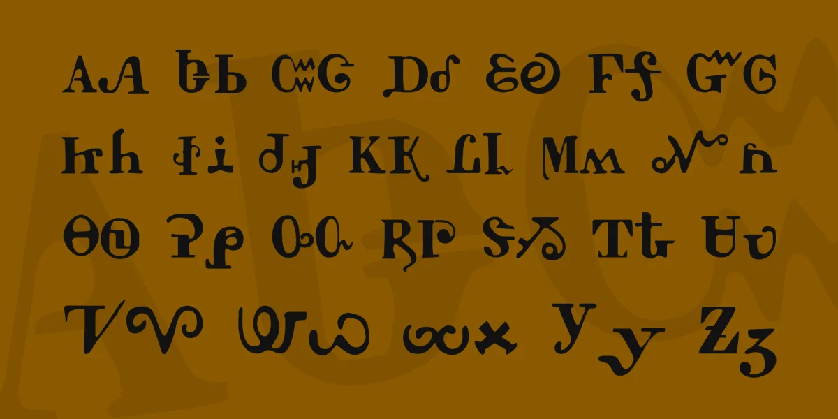 Tschiroki Font preview 2