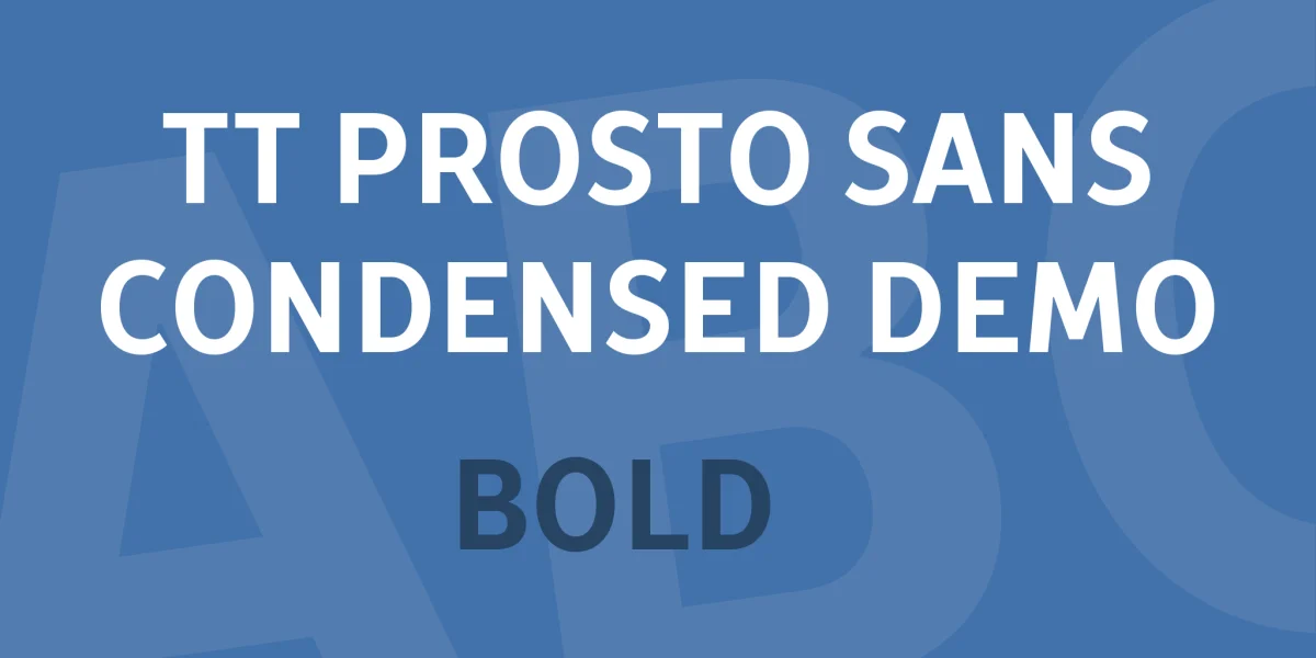 TT Prosto Sans Condensed DEMO Font