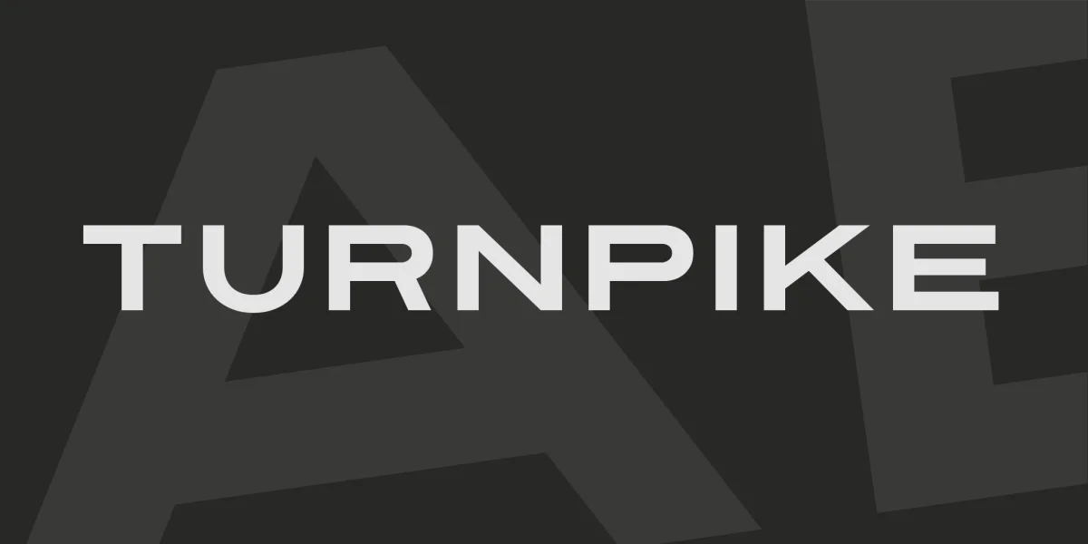 Turnpike Font