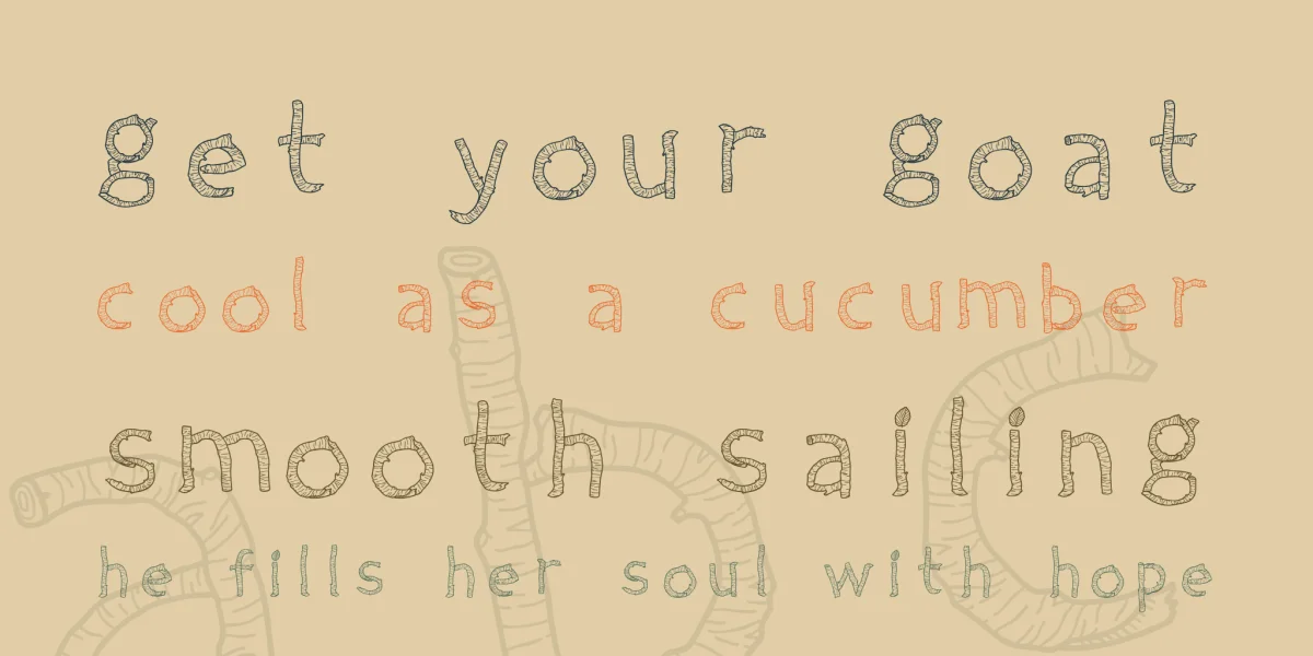 Twiggy Font preview 2