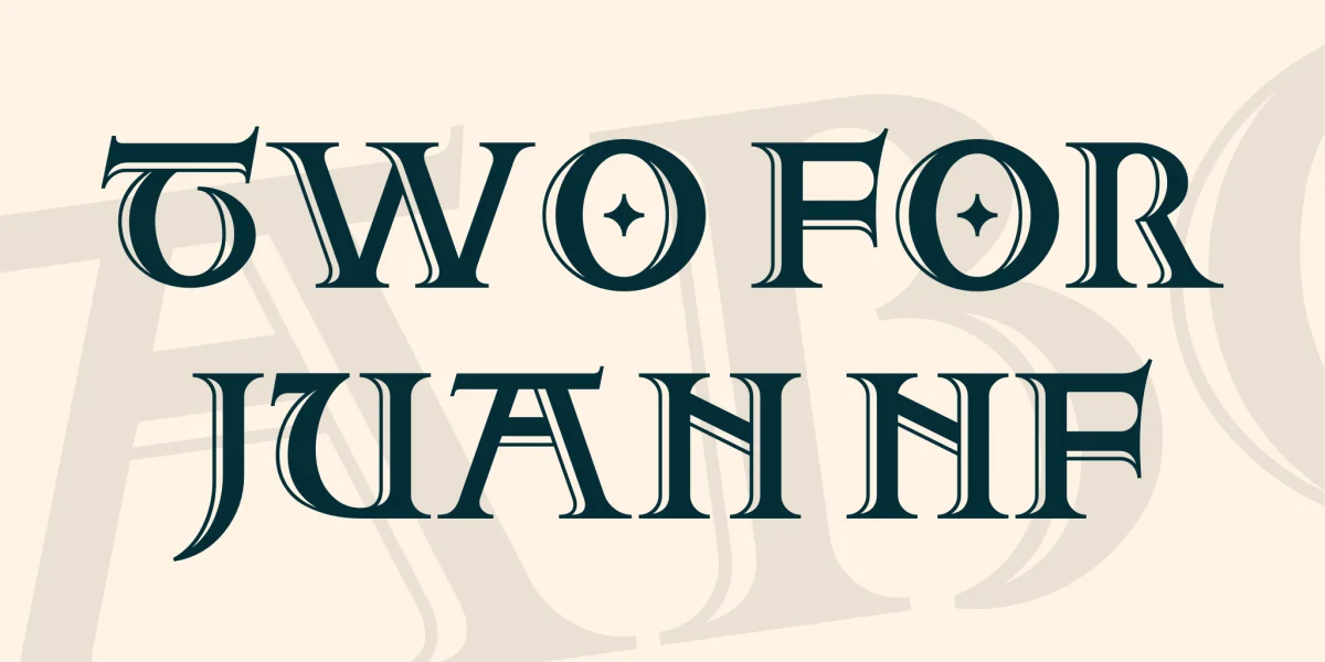 Two For Juan NF Font