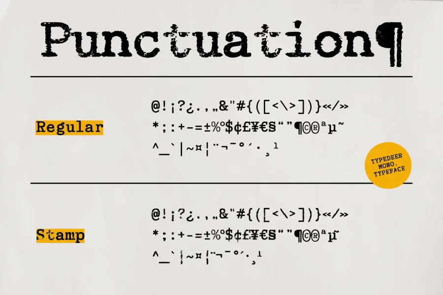 Typedeer Mono Font preview 5