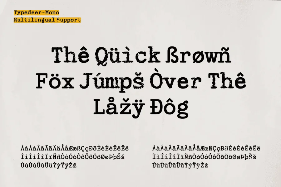 Typedeer Mono Font preview 6