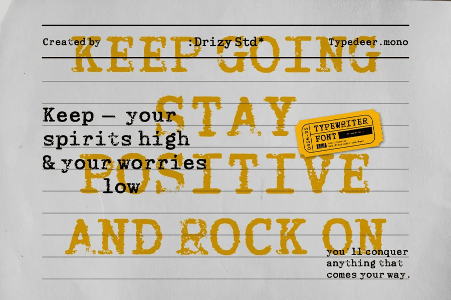Typedeer Mono Font preview 8