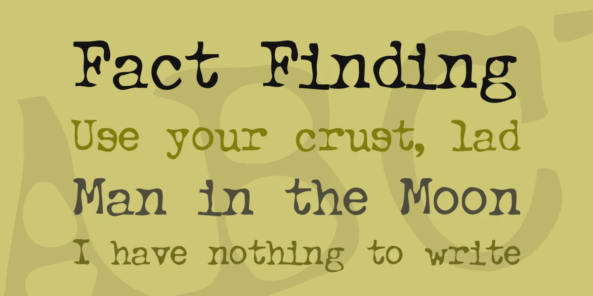 Typewriter Font preview 2