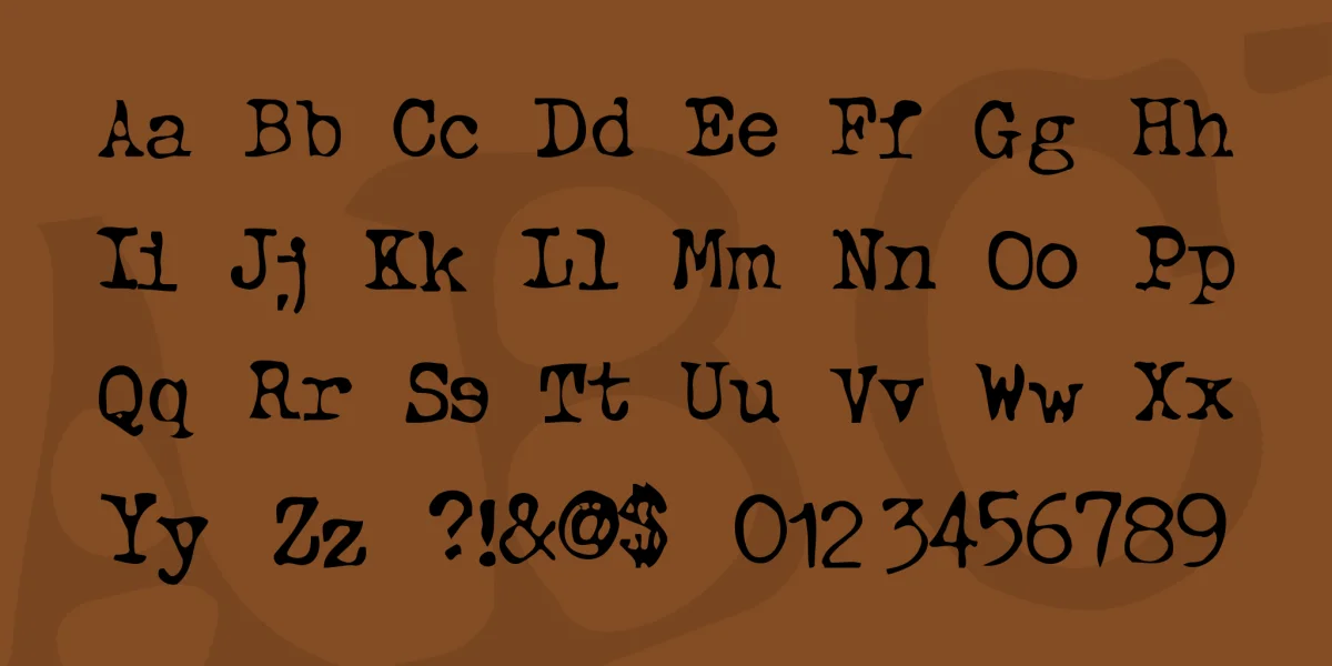 Typewriter Font preview 4