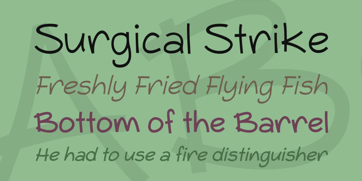 Typo Comica Font Family preview 2