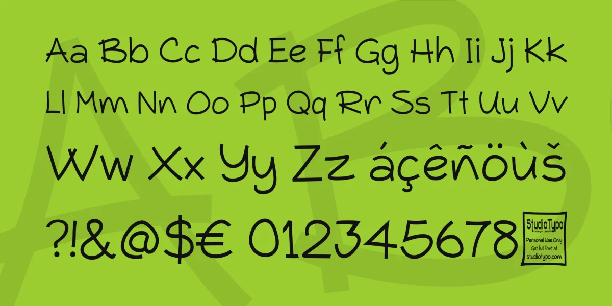 Typo Comica Font Family preview 4