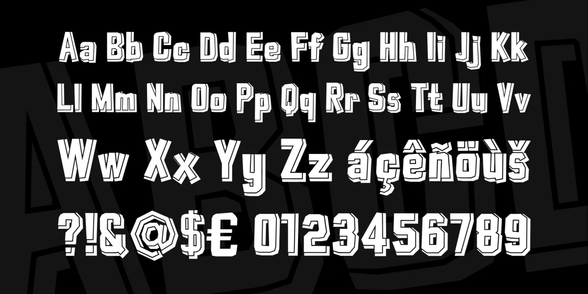 Typo Cut-Out Demo Font Family preview 2