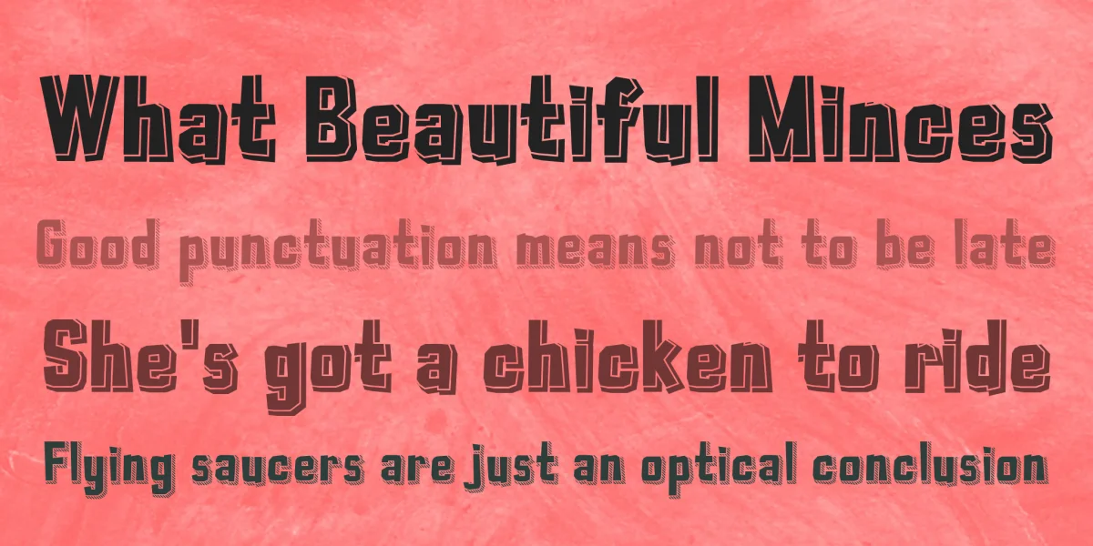 Typo Cut-Out Demo Font Family preview 3