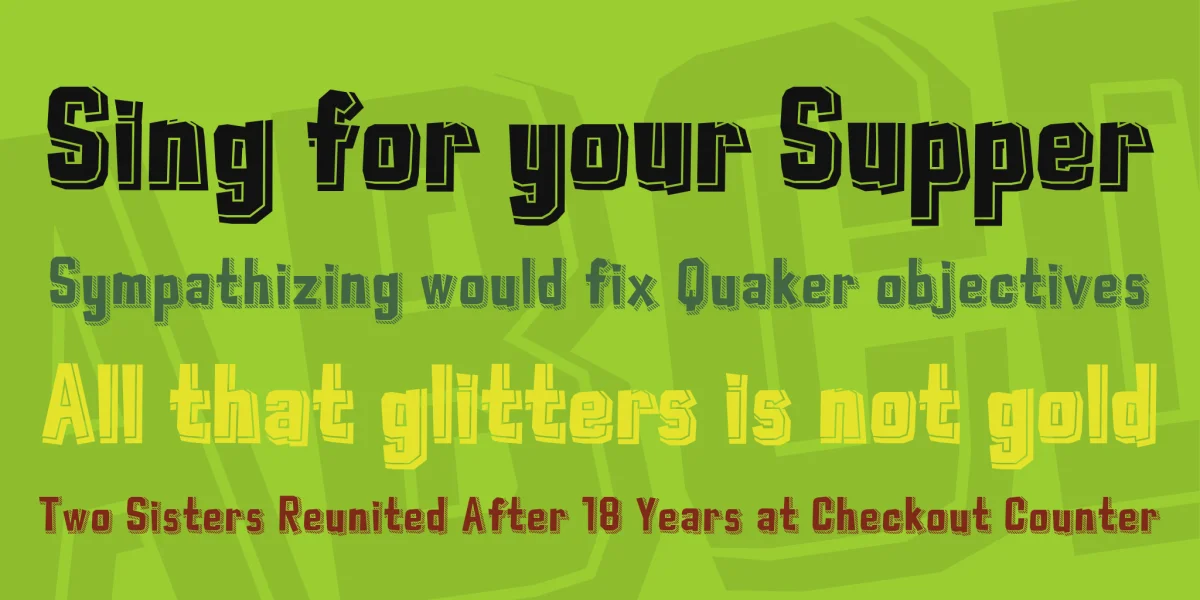 Typo Cut-Out Demo Font Family preview 5