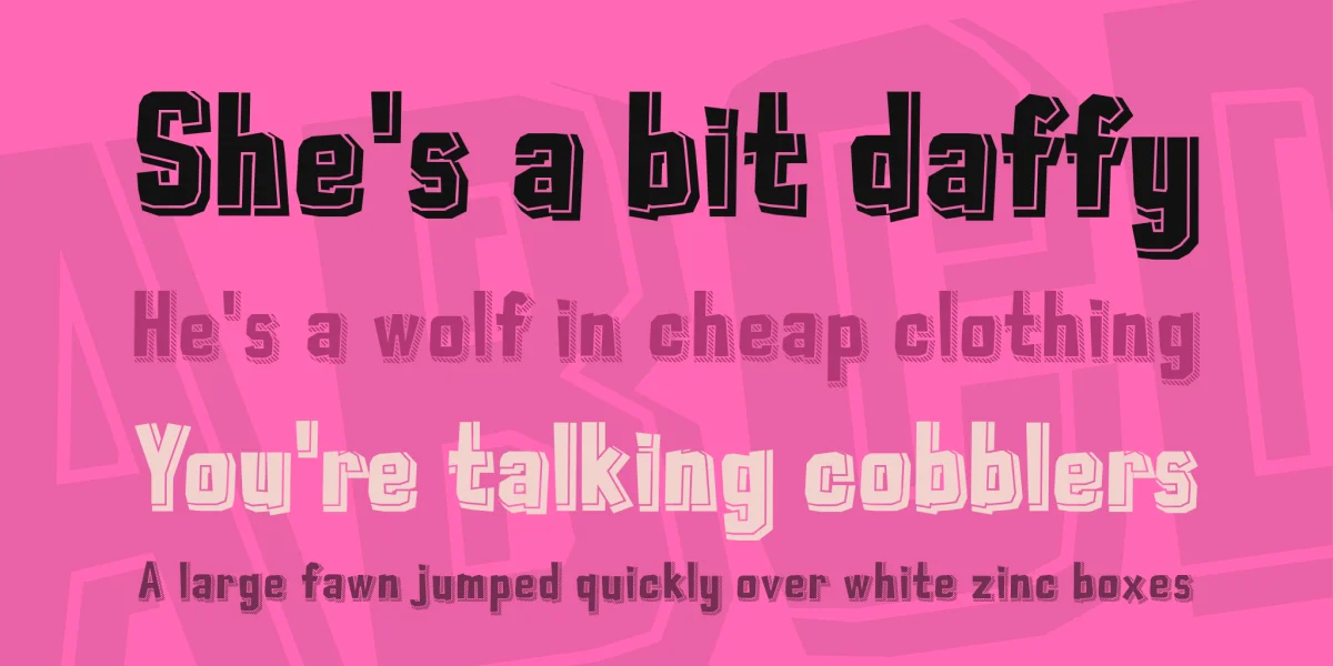 Typo Cut-Out Demo Font Family preview 6