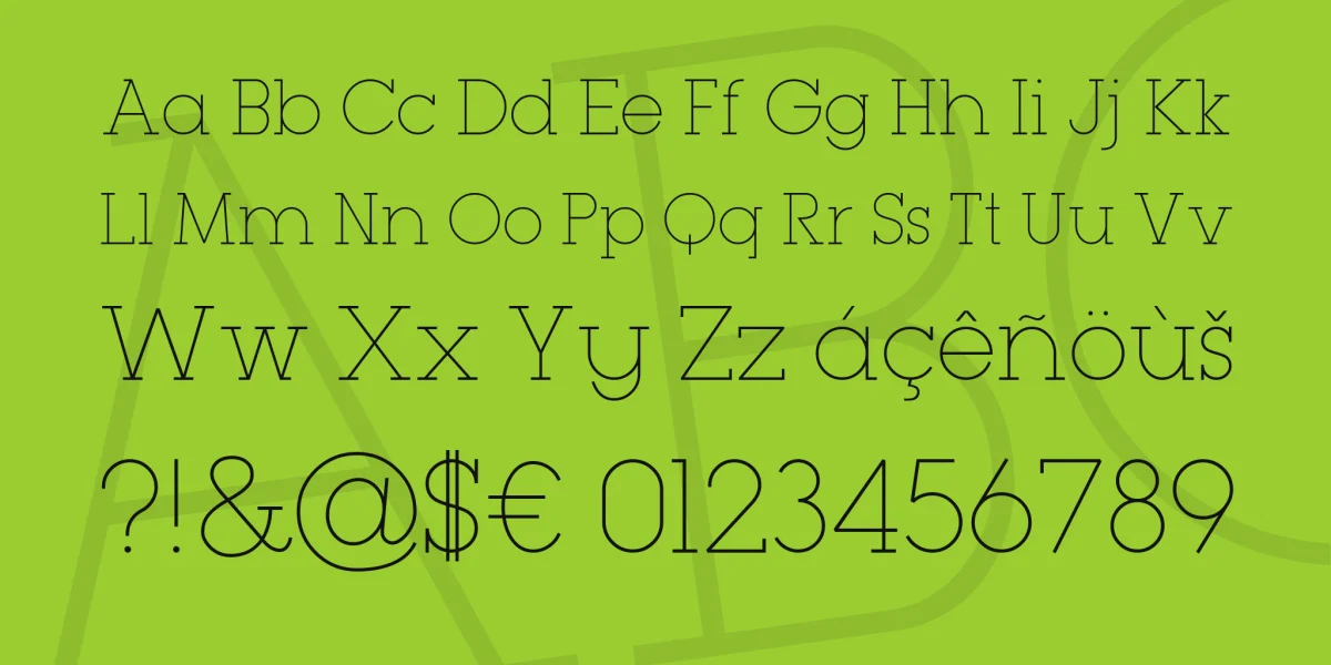 Typo GeoSlab Thin Demo Font preview 4