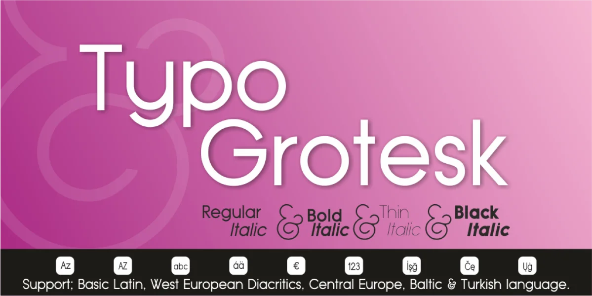 Typo Grotesk Font Family