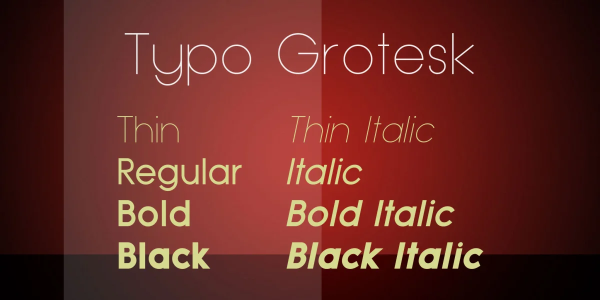 Typo Grotesk Font Family preview 4