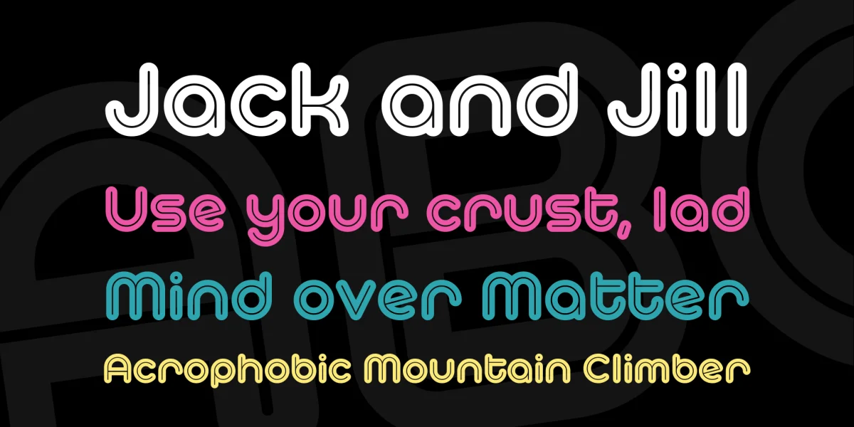 Typo Hoop Inline Demo Font preview 2
