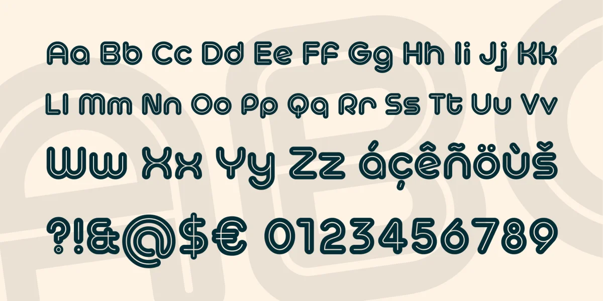 Typo Hoop Inline Demo Font preview 3