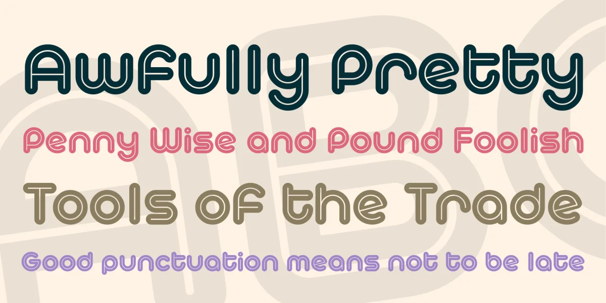 Typo Hoop Inline Demo Font preview 6