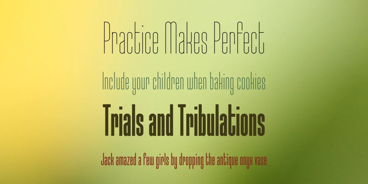 Typo-Longest Font Family preview 5
