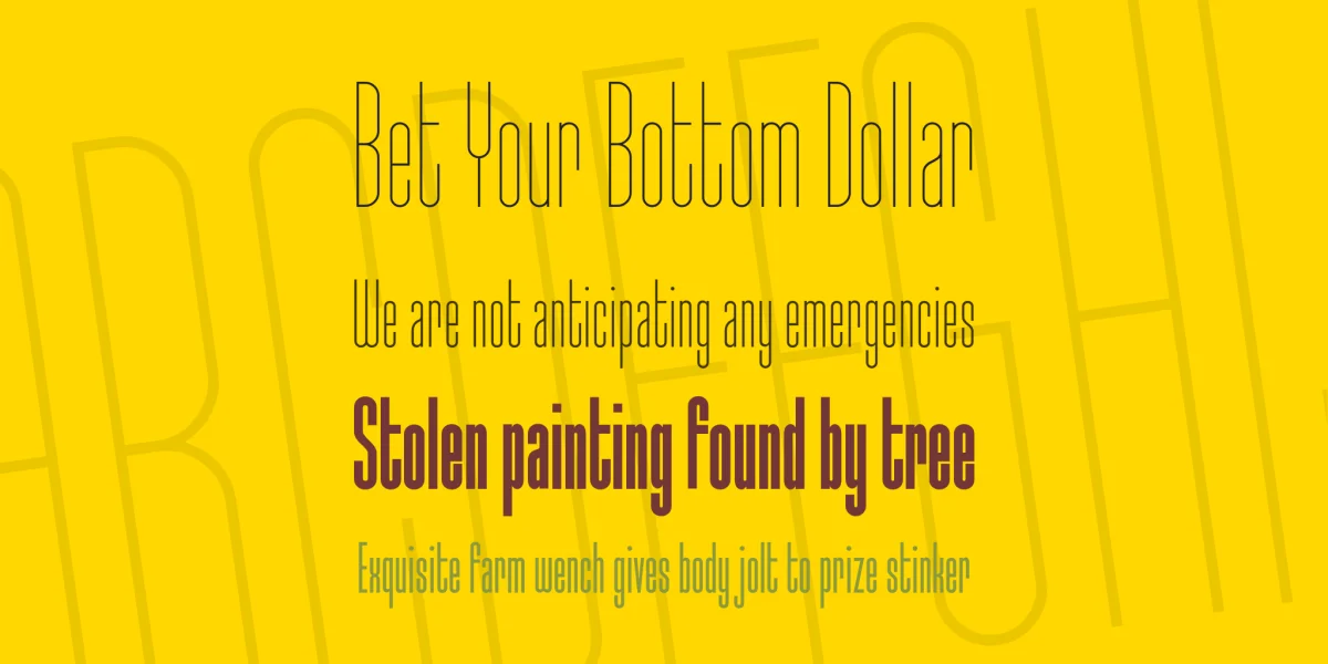 Typo-Longest Font Family preview 7