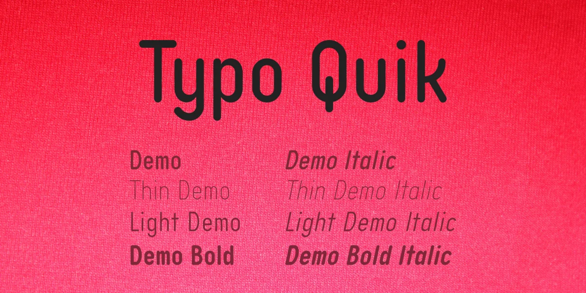 Typo Quik Font Family preview 3