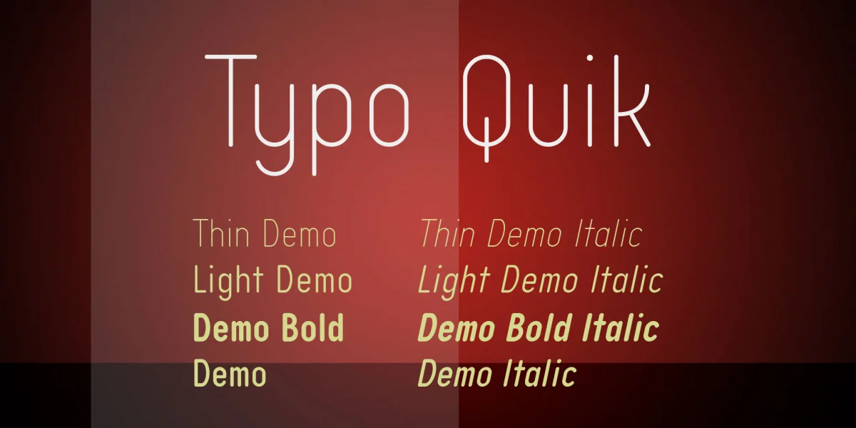 Typo Quik Font Family preview 5