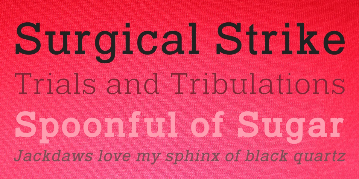 Typo Slab Font Family preview 2