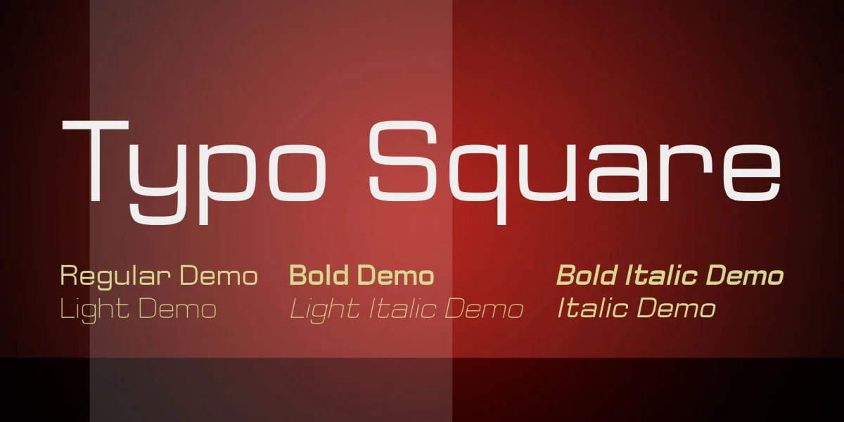 Typo Square Font Family preview 4
