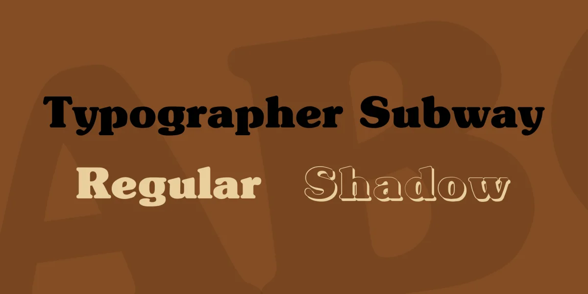 Typographer Subway Font Family