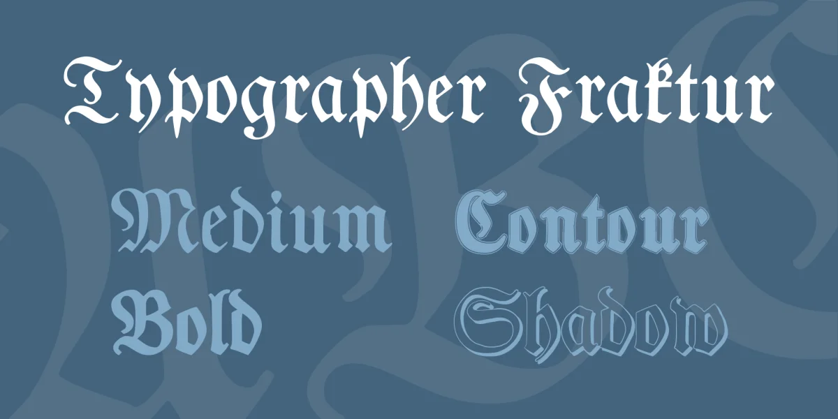 Typographer Fraktur Font Family