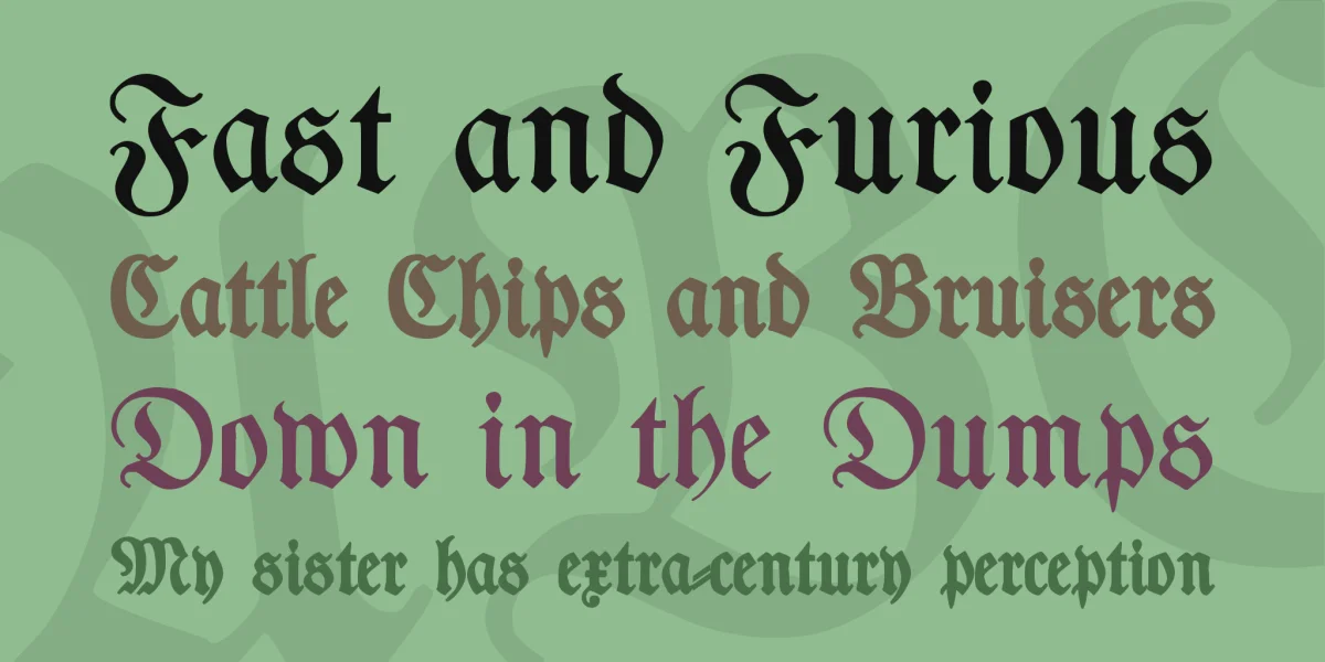 Typographer Fraktur Font Family preview 2