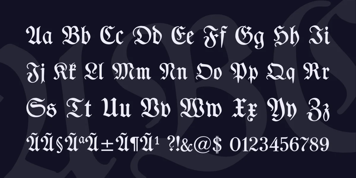 Typographer Fraktur Font Family preview 4