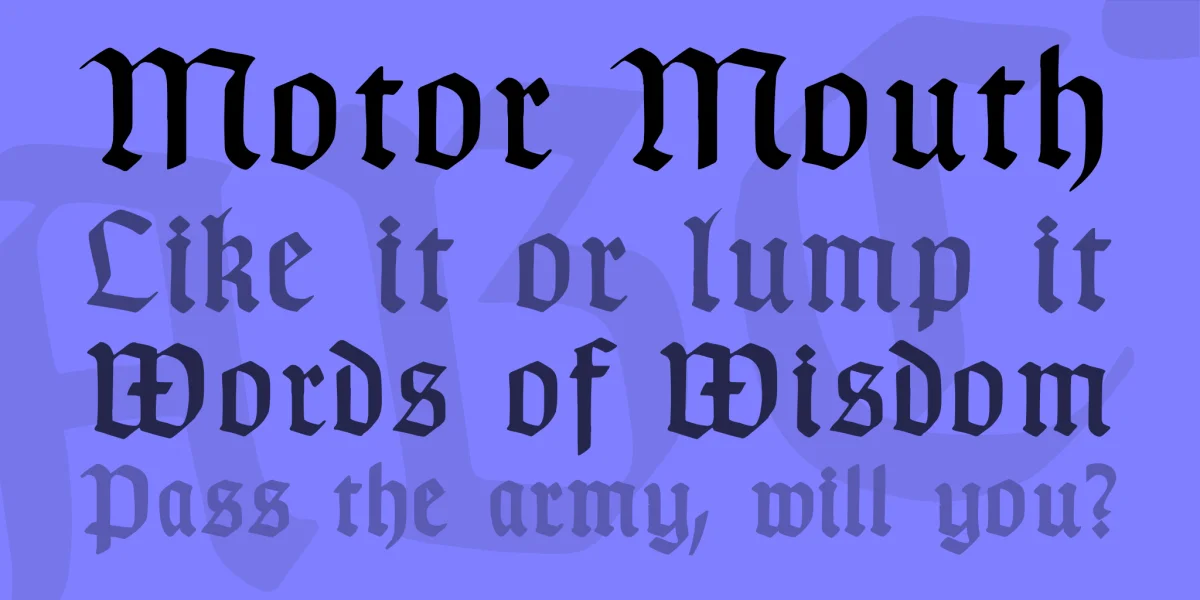 Typographer Gotisch Font Family preview 2