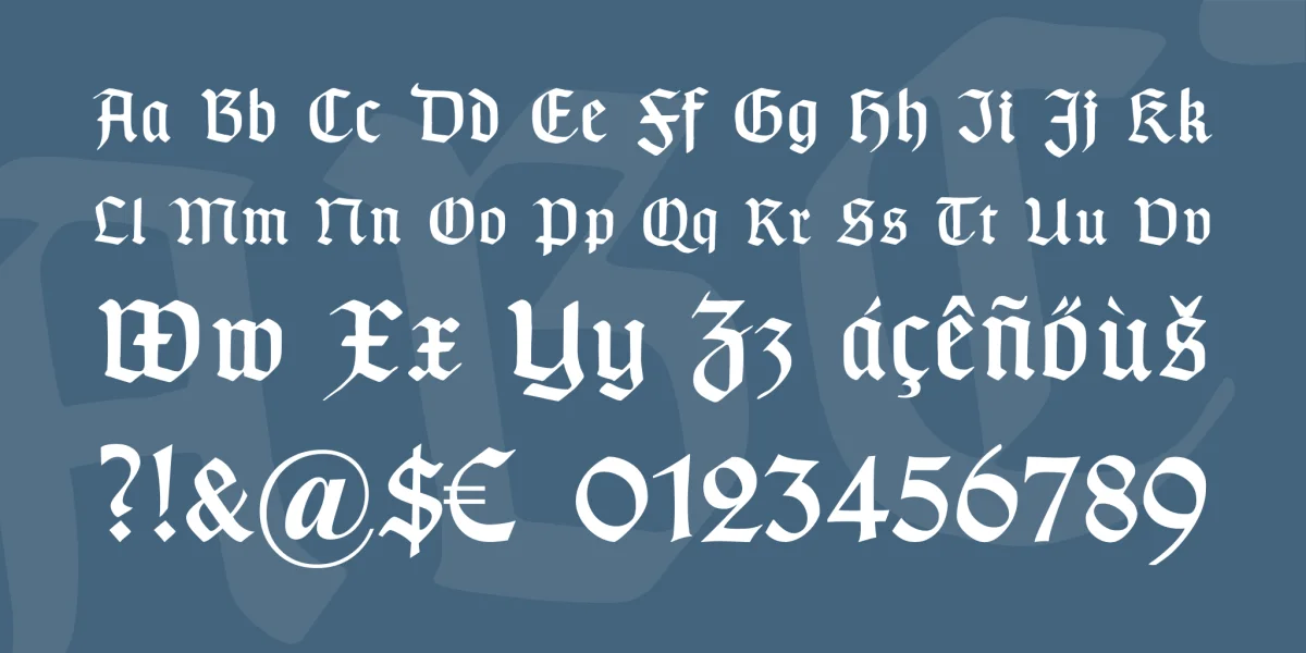 Typographer Gotisch Font Family preview 4