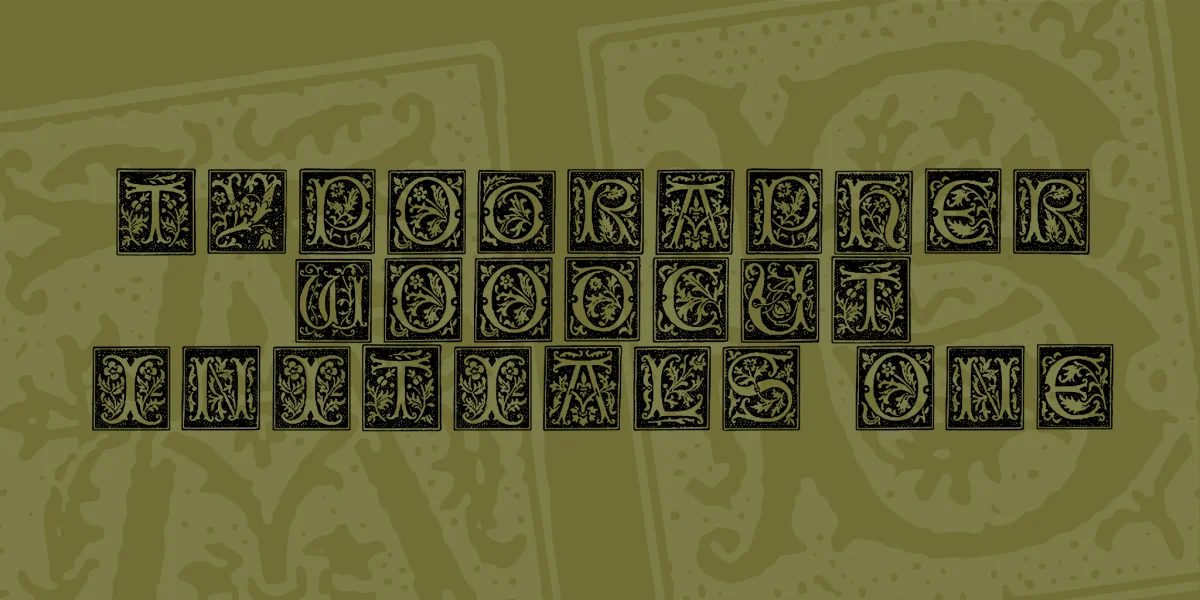 Typographer Woodcut Initials One Font
