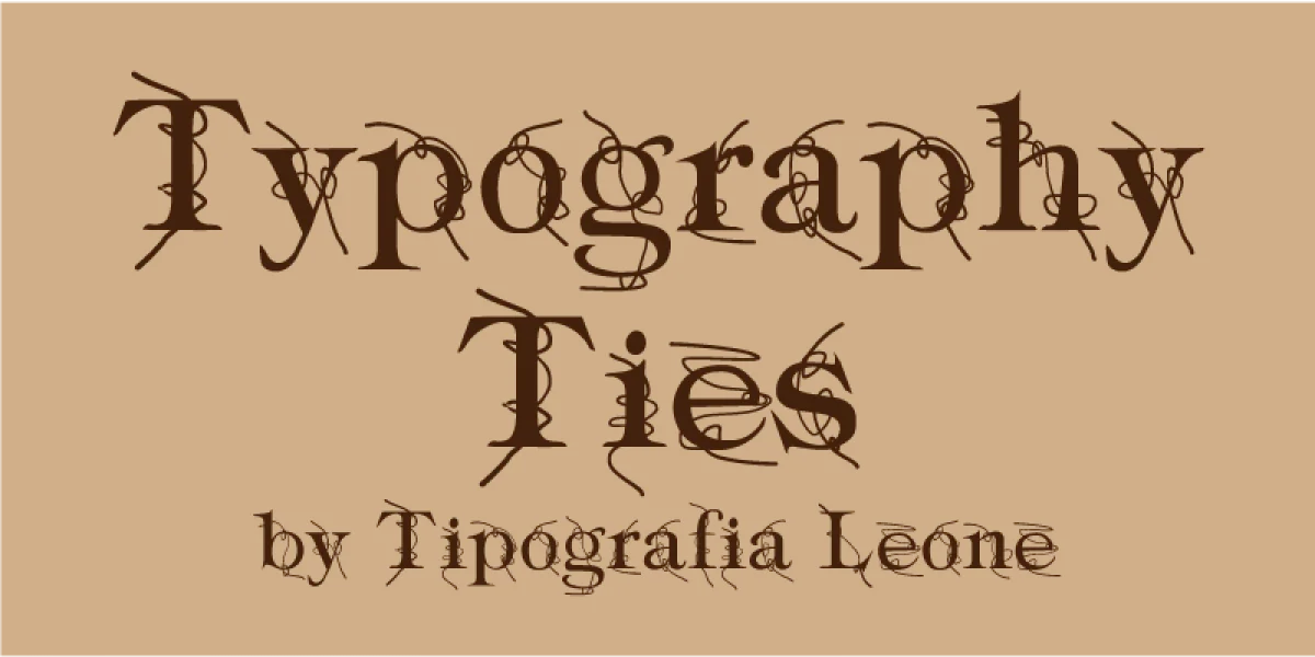Typography ties Font