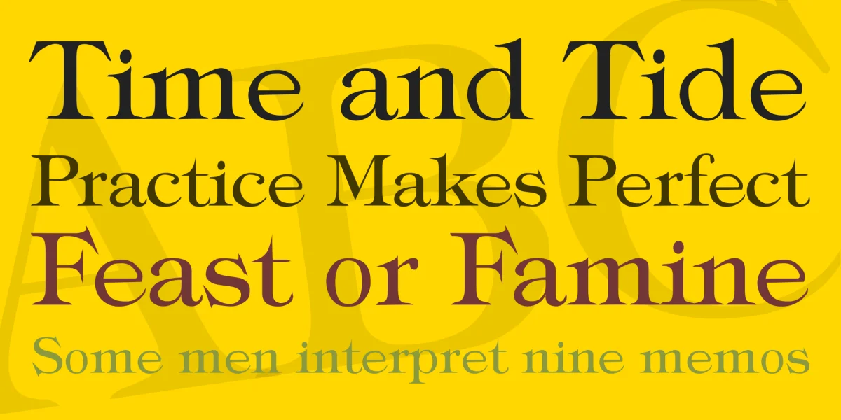 Typography times Font preview 2