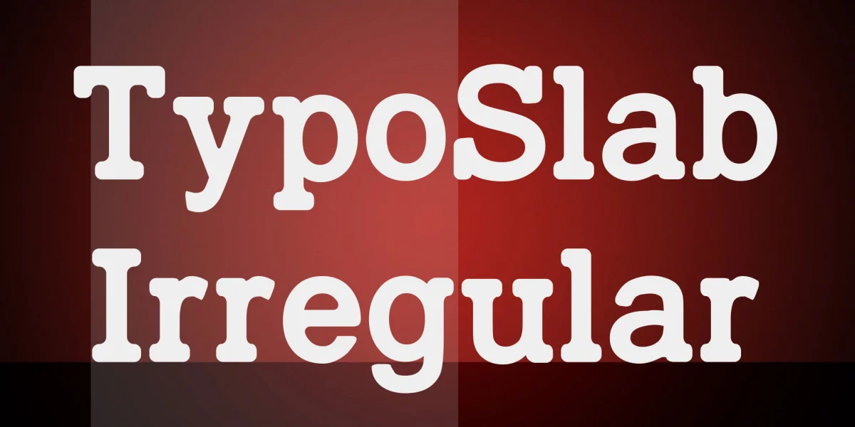 TypoSlab Irregular Font Family