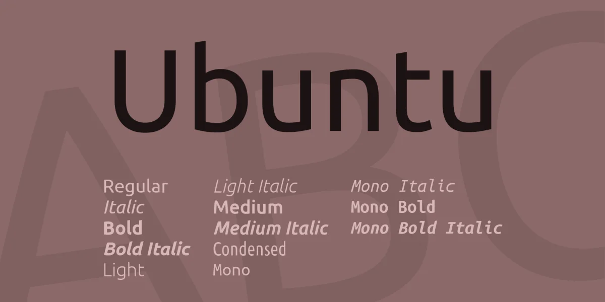 Ubuntu Font Family preview 2