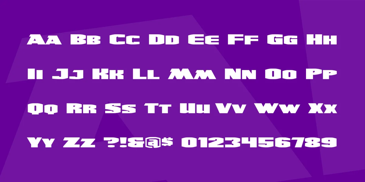 UltraViolent BB Font Family preview 2