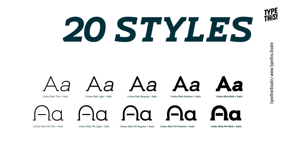Umba Slab Font preview 4