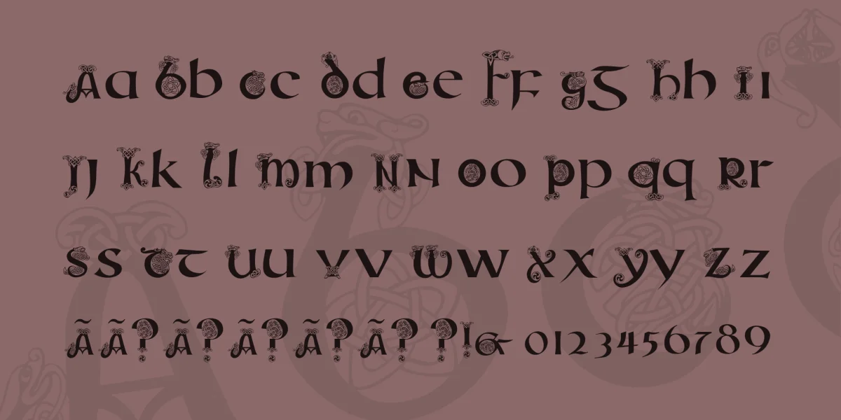 Uncial Animals Font preview 3