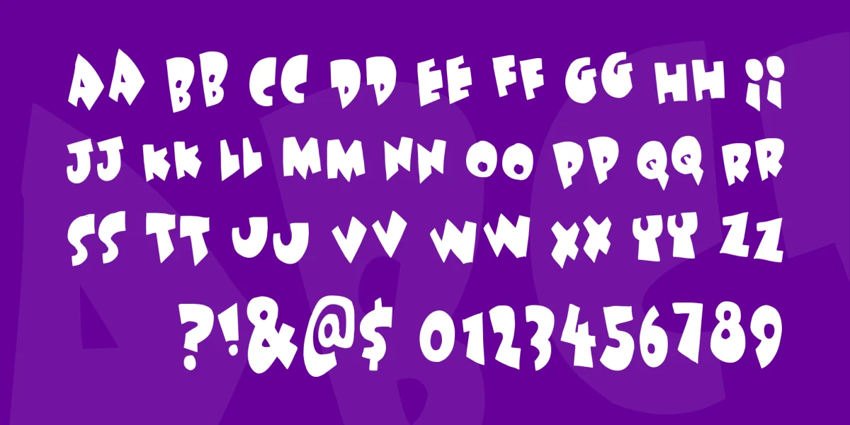 Under attack Font Family preview 2
