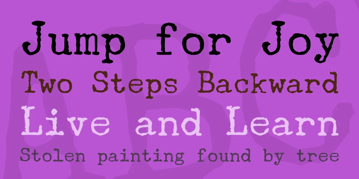 Underwood Champion Font preview 3