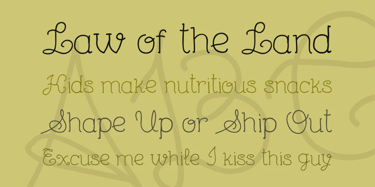 Unic Calligraphy Font preview 2